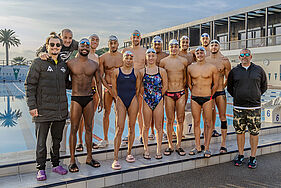 Des nageurs du monde entier s’entraînent au stade nautique avec un seul objectif en tête: décrocher un ticket pour les JO
